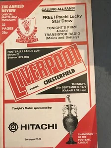 Liverpool v Chesterfield(League Cup 3rd Round 79/80) 25/9/79 Cr - Picture 1 of 2