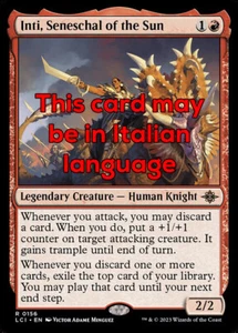 MTG INTI, SENESCHAL OF THE SUN EXC - INTI, SINISCALCO DEL SOLE 156 - LCI MAGIC - Picture 1 of 1