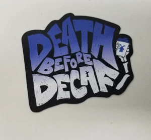 Pegatina Dutch Bros 26 de febrero de 2025 sorpresa caída muerte antes de descafeinado - Imagen 1 de 4