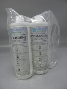 TWO 16 oz BOTTLES ESSENTIAL VALUES ICE MACHINE CLEANER & DESCALER 4 USES EACH