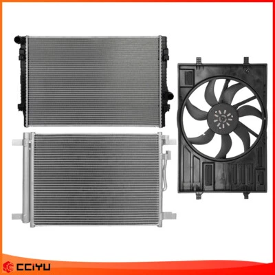 For 15-18 Volkswagen Golf Cooling Fan And Radiator A/C Condenser Assembly Foto 1 de 4