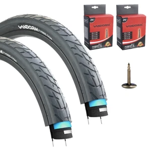 2x Vandorm Puncture Resistant 26 x 1.95" Wind Mountain Bike Tyres & Presta Tubes - Picture 1 of 6
