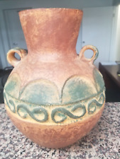 HANDCRAFTED VASE POTTERY, 13" TALL, HOME DECOR, INDOOR/OUTDOOR