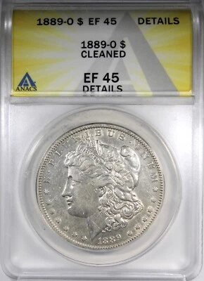 1889-O Morgan Dollar ANACS XF45 Details Cleaned Mid Grade Coin - Image 1 of 2
