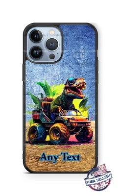 恐龙 T-Rex 驾驶卡车手机壳 保护套 适合 iPhone 14 三星 s23 谷歌 3 — 第 1/4 张图片