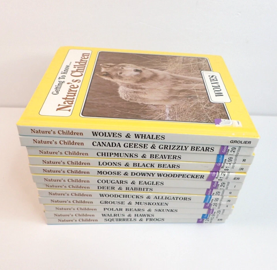 LOT OF 12 Getting to Know Nature's Children Scholastic Double Sided Books - Image 1 of 4