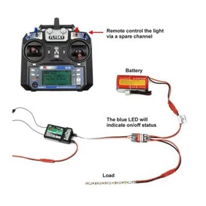 RC Remote Controlled AUX on/Off Electronic Switch JST Female UK Male &💯DE - Bild 1 von 8