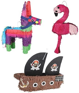 PINATA Esel Flamingo PiratenSchiff Stock Keule Geburtstag Kindergeburtstag Party - Picture 1 of 2