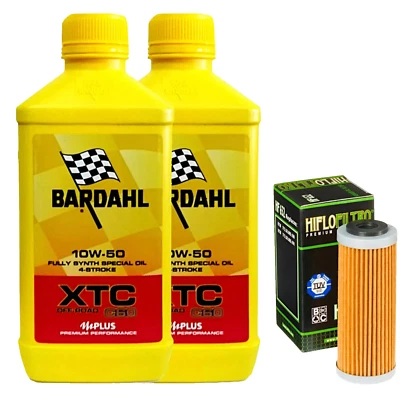 BARDAHL HIFLO KIT/TAGLIANDO 2L BARDAHL-XTC OFF-ROAD 10W50FILTRO OLIO KTM EXC 450 4T 2008 2011