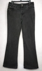 Bandolinoblu Arianna Jeans Womens 10 Bootcut Black Pocket Flaps Wide Leg - Picture 1 of 15