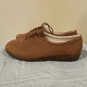 SAS Whisper Walking Oxford Womens 11 WW Brown Suede Lace Up Tripad Comfort Shoes - Picture 1 of 11