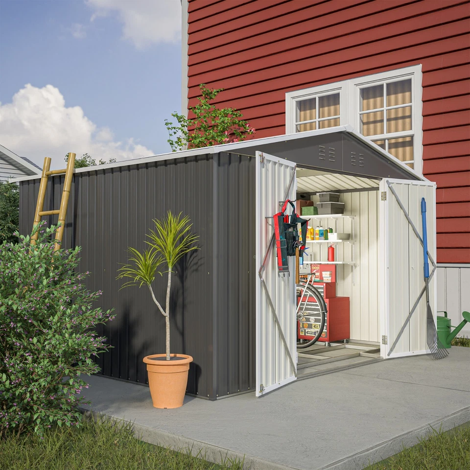 MARKENLOS XXXL Geräteschuppen mit Fundament Garten Schuppen Gartenhaus Gerätehaus