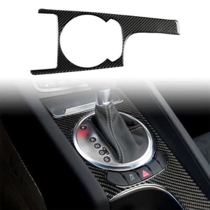 Carbon Fiber Center Console Gear Shift Panel Button Cover For Audi TT 2008-2014 - Picture 1 of 10