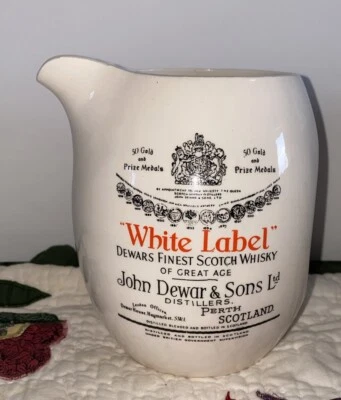 复古 Dewars 精美苏格兰威士忌罐,白标签,John Dewar & Sons Ltd — 第 1/4 张图片