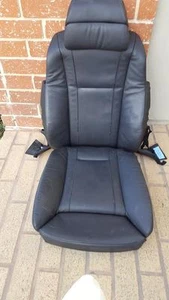 BMW 745I 750I 760I E65 E66 FRT SEAT KIT SET BLACK LEATHER UPHOLSTERY 02-06 NEW - Picture 1 of 5