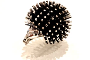 IGEL Brosche Anstecknadel Tuchnadel Anhäger 28 mm Echt Silber 835 - Bild 1 von 9