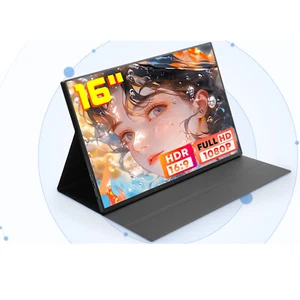 New 16.0" Portable Monitor 1080P Monitor Ultra-Slim IPS HDR Plug&Play Built-in - Picture 1 of 7
