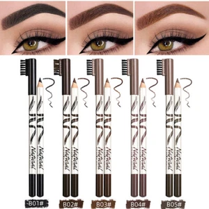 5Color Wasserfest Augenbrauen Stift mit Pinsel Kappe Langhaltend Makeup * 〒 - Bild 1 von 17