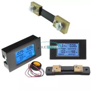AC 80-260V/DC 6.5~100V 20A 50A 100A Panel Display Volt Amp Power Watt Meter LCD - Picture 1 of 41
