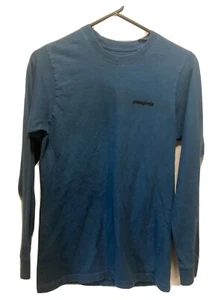 Patagonia Long Sleeve shirt XS Womens Small Blue Logo Spell Out - Picture 1 of 4
