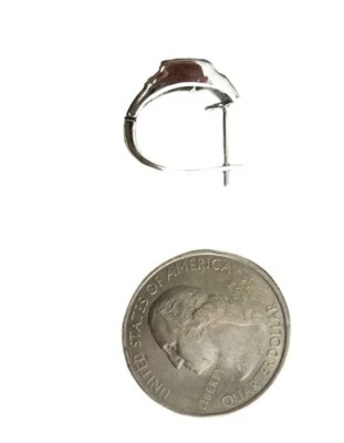 18K White Gold Pave Ruby Hoops - Image 1 of 3