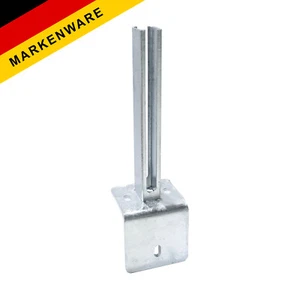 Fussplattenwinkel für Zaunpfosten 60 x 40 mm feuerverzinkt, Gartenzaun, Zaun - Bild 1 von 6
