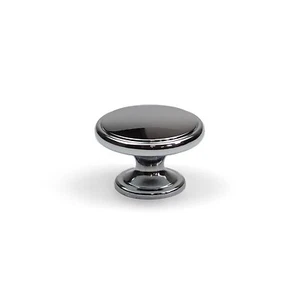 10x Chrome Cabinet Knobs Polished Kitchen Cupboard Door Drawer Round Pull Handle - Picture 1 of 6