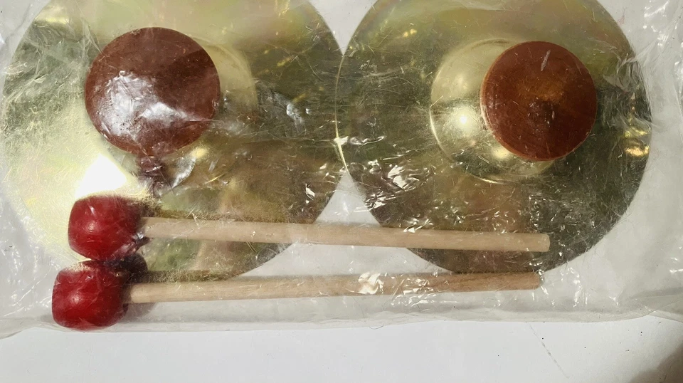Platillos de percusión manual de cobre para niños instrumentos musicales juguetes educativos latón Foto 1 de 1
