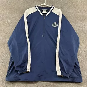 VINTAGE Seattle Mariners Jacket Mens 2XL Blue Dugout 1/4 Zip All Star 2001 Nike - Picture 1 of 8