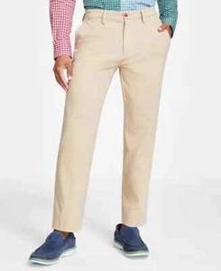Club Room Four-Way Stretch Pants Men's 34W 32L Light Khaki Button Zip Closure - Picture 1 of 15