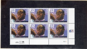 Sc# 2982 P# blocco di 4, + 2 4 numeri + P2222 nuovo di zecca .32 Louis Armstrong posizione - Foto 1 di 1