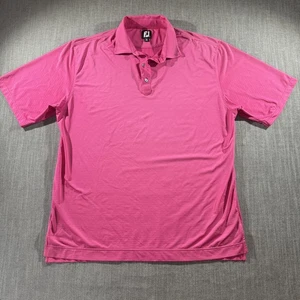 FootJoy Polo Shirt Mens 2XL Pink Performance Golf Athletic Lightweight FJ Logo - Picture 1 of 8
