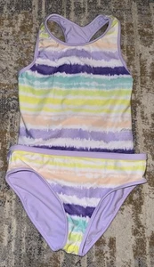 Eddie Bauer Girls Swimsuit Tankini Top Size 10/12, Bottoms Size 14/16 Ombre - Picture 1 of 4