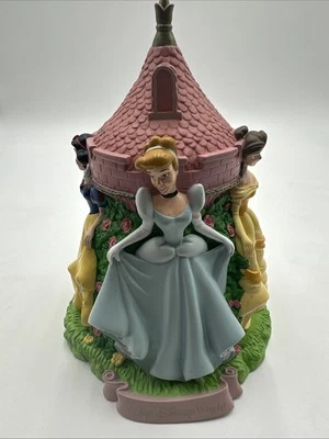 9.5” Walt Disney World Princess Coin Bank NO STOPPER Cinderella Snow White - Image 1 of 4