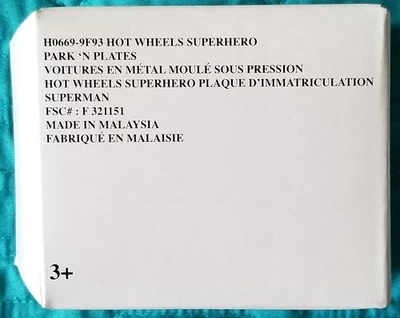 Hot Wheels Park-N-Plates набор супергероев Супермен Лекс Лютор Эйвон эксклюзивный новый в коробке - Изображение 1 из 4