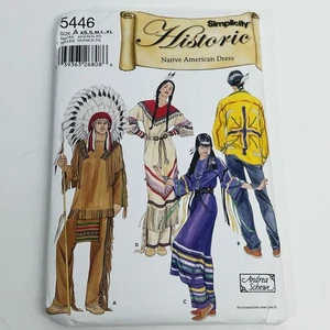 Simplicity 5446 Historic Costume Native American Dress Pants Top Andrea Schewe - Picture 1 of 9