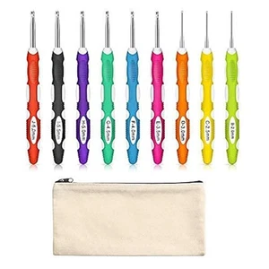 9 Pieces Crochet Hooks Ergonomic Crochet Hooks Set Needles for Arthritic Hand... - Picture 1 of 8