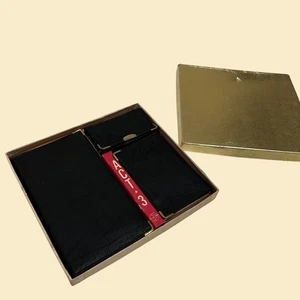 70er Jahre Leder Geldbörse, Notizblock und Schlüssel Portemonnaie Set von Akt 3, Vintage Skai Fell Set - Bild 1 von 8