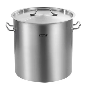 53QT Stainless Steel Stockpot Cooking Kitchen Sauce Pot with Lid Handle - Picture 1 of 2