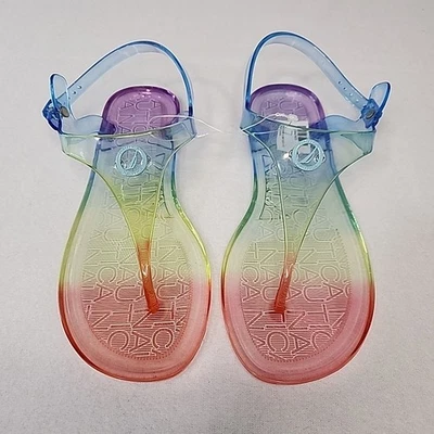 Sandalias Nautica para mujer 7 Slingback tanga transparente gelatina arco iris Gustava nuevas sin caja Foto 1 de 4
