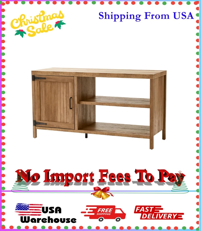 [GRAN VENTA] Soporte de TV Mainstays Farmhouse para televisores de hasta 50", roble rústico desgastado Foto 1 de 4