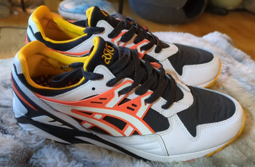 Scarpe Asics Gel Kayano Happy Chaos Tiger Sneakers Bianco Arancione Nero Uomo 8