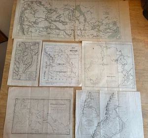 Lot (6) Rare 18th And 19th C Antique United States Maps Oregon Arctic Penn NW - Picture 1 of 12