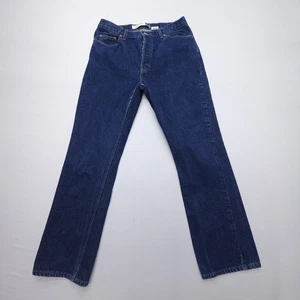 Vintage Gap Boot Cut Button Fly Jeans Womens 12 Dark Blue Heavy Denim Y2K EUC - Picture 1 of 10
