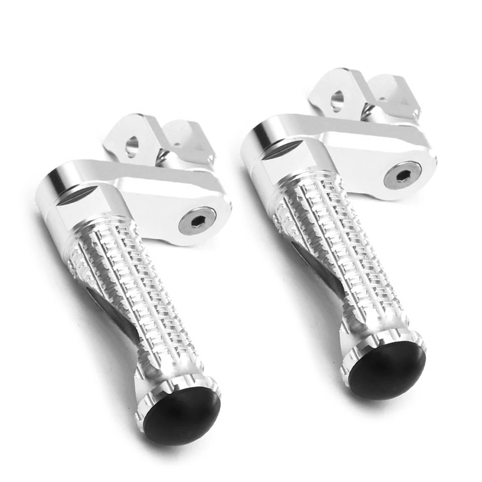 Clavijas de pie delanteras plateadas elevables MPRO 1,5 pulgadas para ciclón Buell M2 todo el año Foto 1 de 4