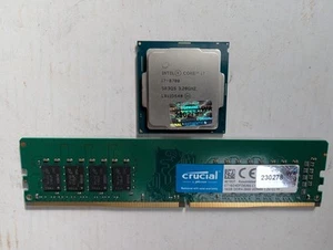CORE i7-8700 (3.2 GHz, 6 Cores, LGA 1151) AND 16GB PC4/DDR4 DESKTOP RAM - Afbeelding 1 van 3
