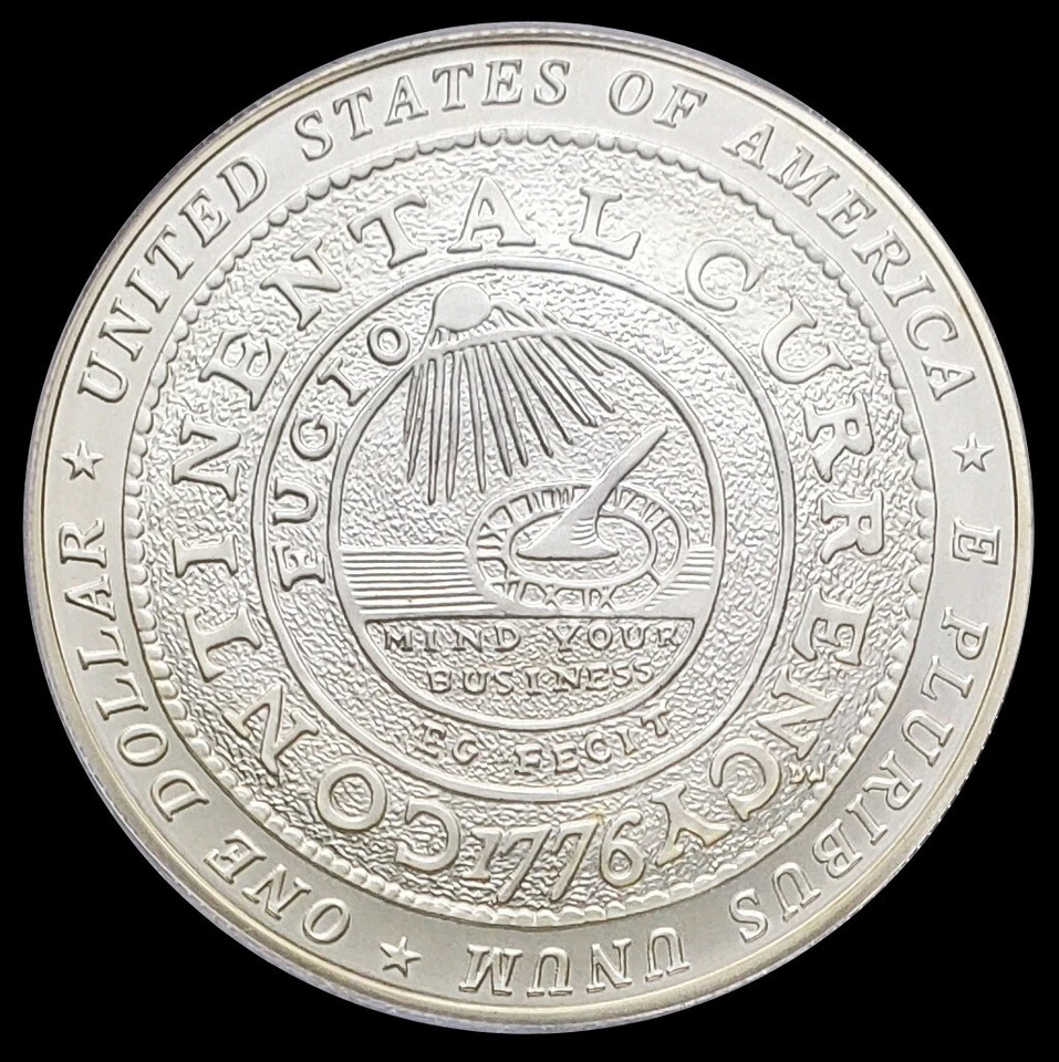 2006 P Fugio ICG MS70 Ben Franklin Founding Father .900 Silver Dollar PM0055 - Image 1 of 4