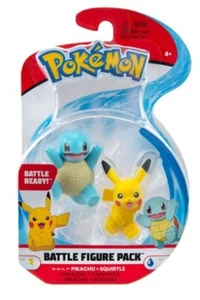Figura lista para la acción con características de batalla de Pokémon (Pikachu y Squirtle) - Imagen 1 de 1