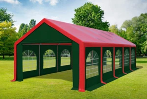 Partyzelt 4x10m Rot Grün PVC Festzelt Pavillon wasserdicht Profi Modular Event - Bild 1 von 12