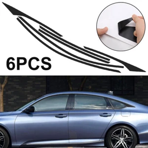 6x Chrome Delete Blackout Fensterabdeckung für Honda Accord 18-22 - Gloss Matt - Picture 1 of 9